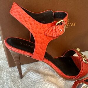 Coach Snakeskin Heels